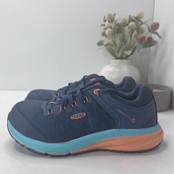 KEEN Utility Vista Energy Sneakers Moonlight Blue/Cantaloupe Women's US 7M - Picture 1 of 9
